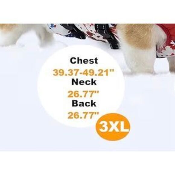 Dog Coat, Warm Dog Jacket with Harness Built in, Dog Winter Coat XXl - Picture 3 of 8